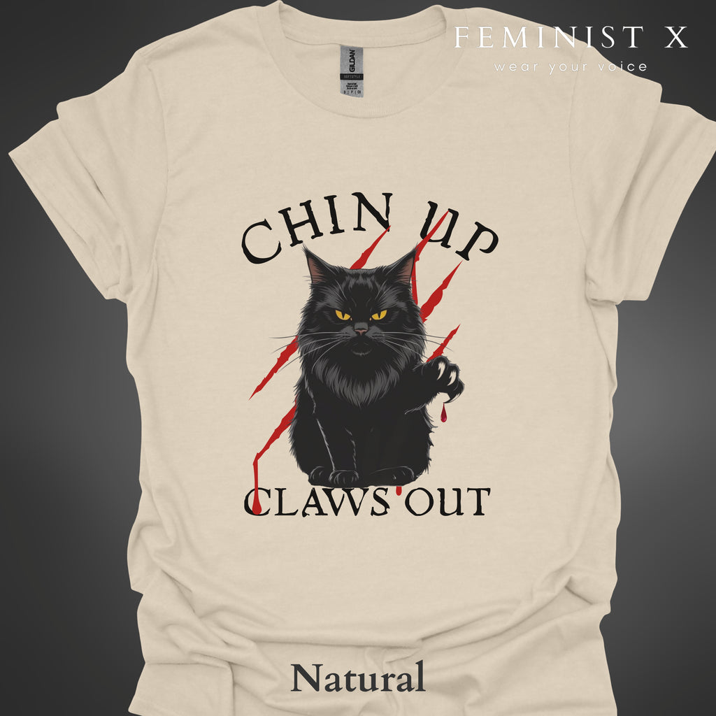 Black Cat Feminist Goth Tee