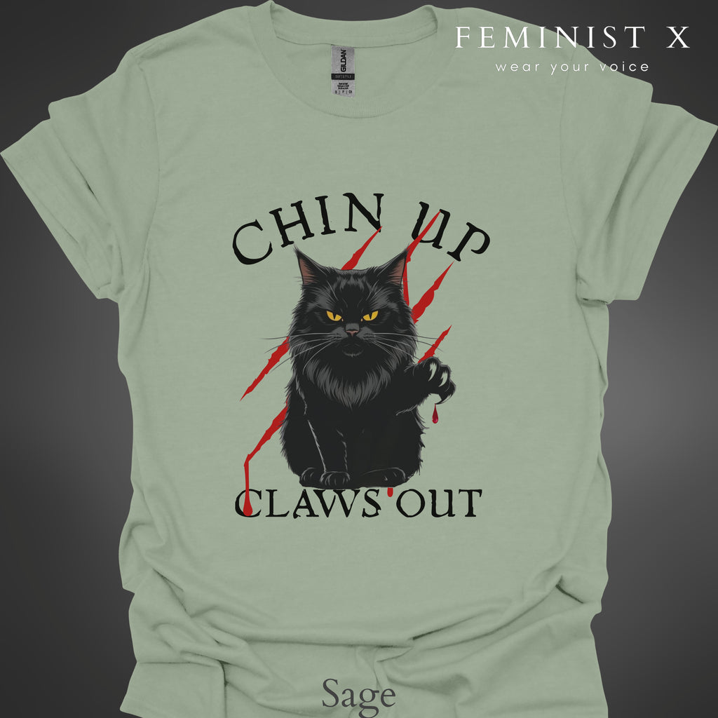 Black Cat Feminist Goth Tee