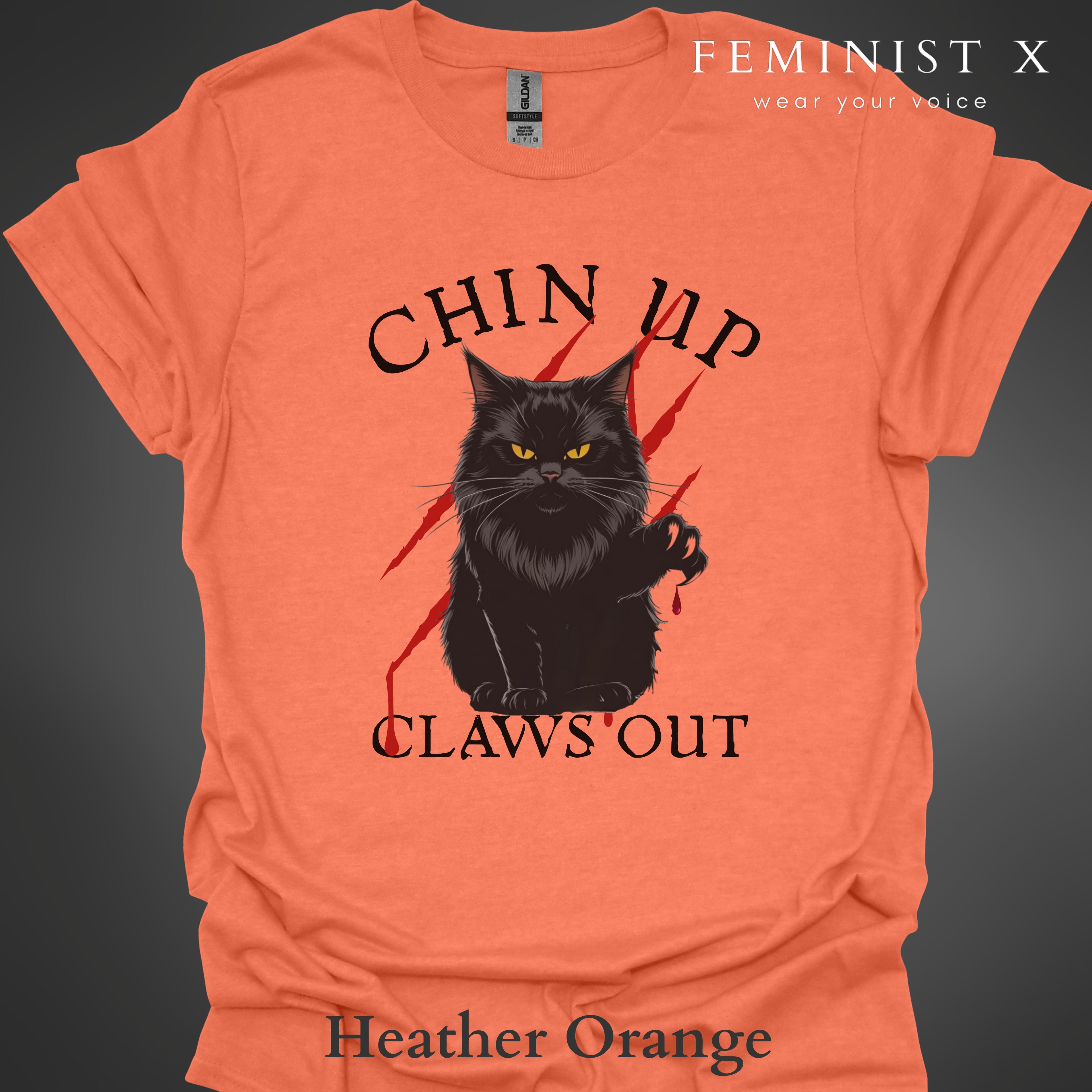 Black Cat Feminist Goth Tee