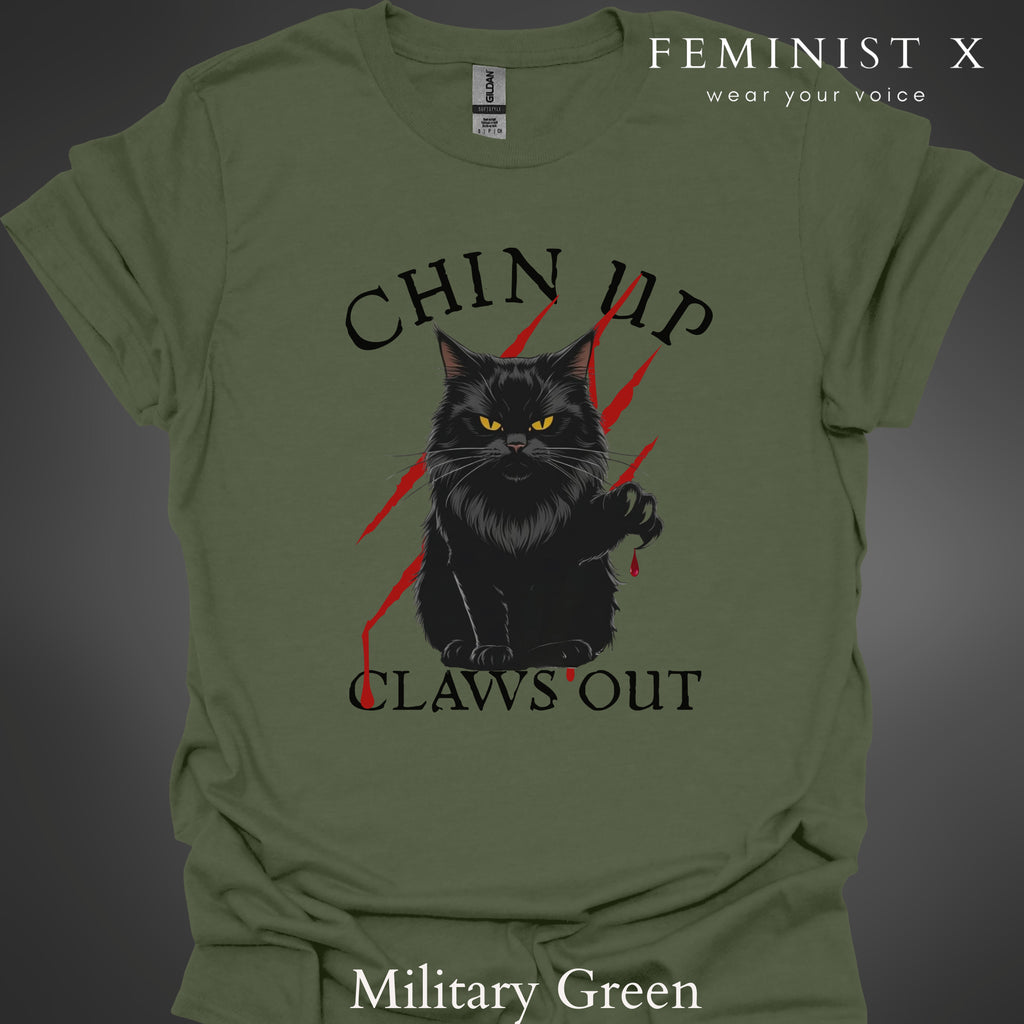 Black Cat Feminist Goth Tee