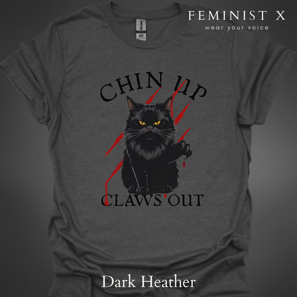 Black Cat Feminist Goth Tee