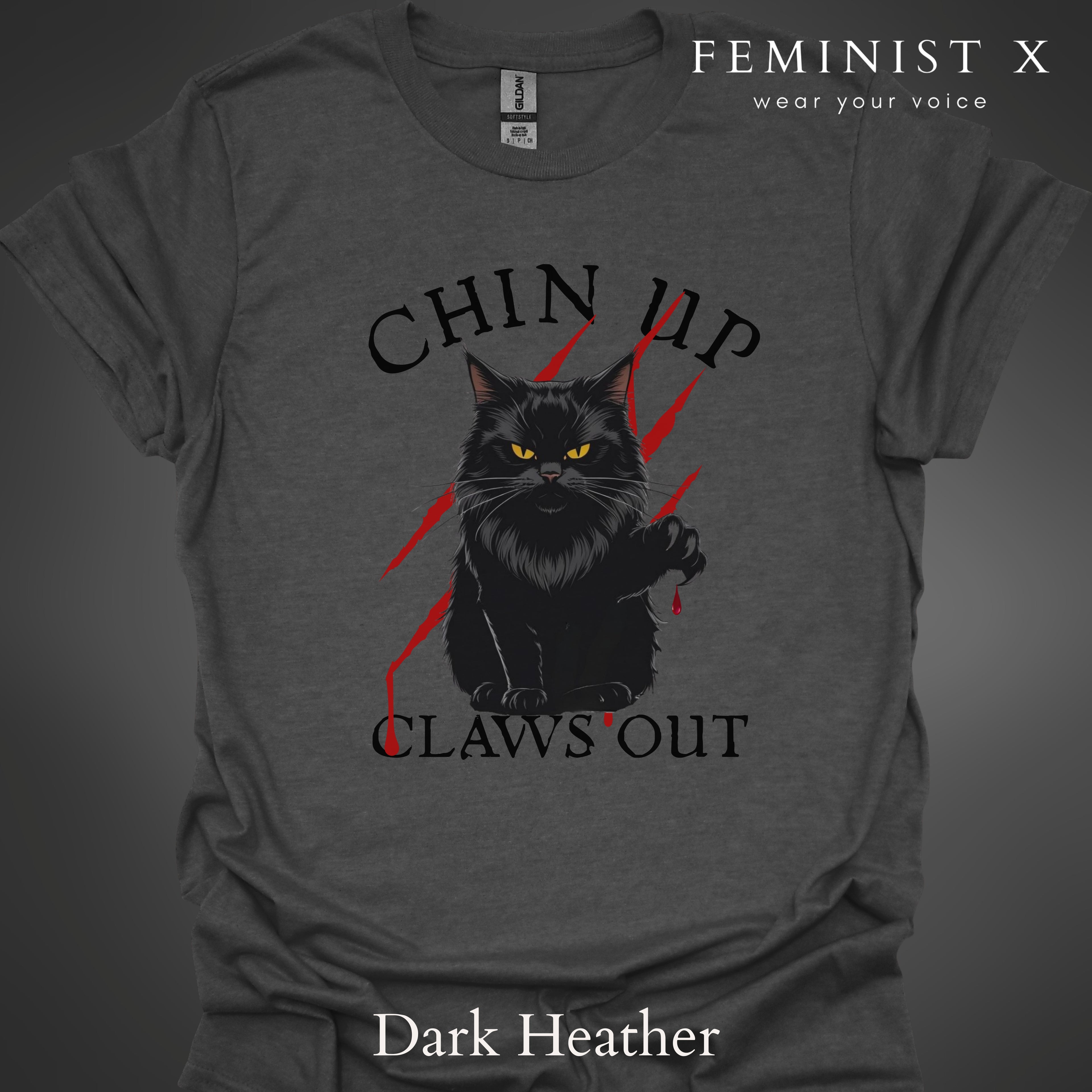Black Cat Feminist Goth Tee