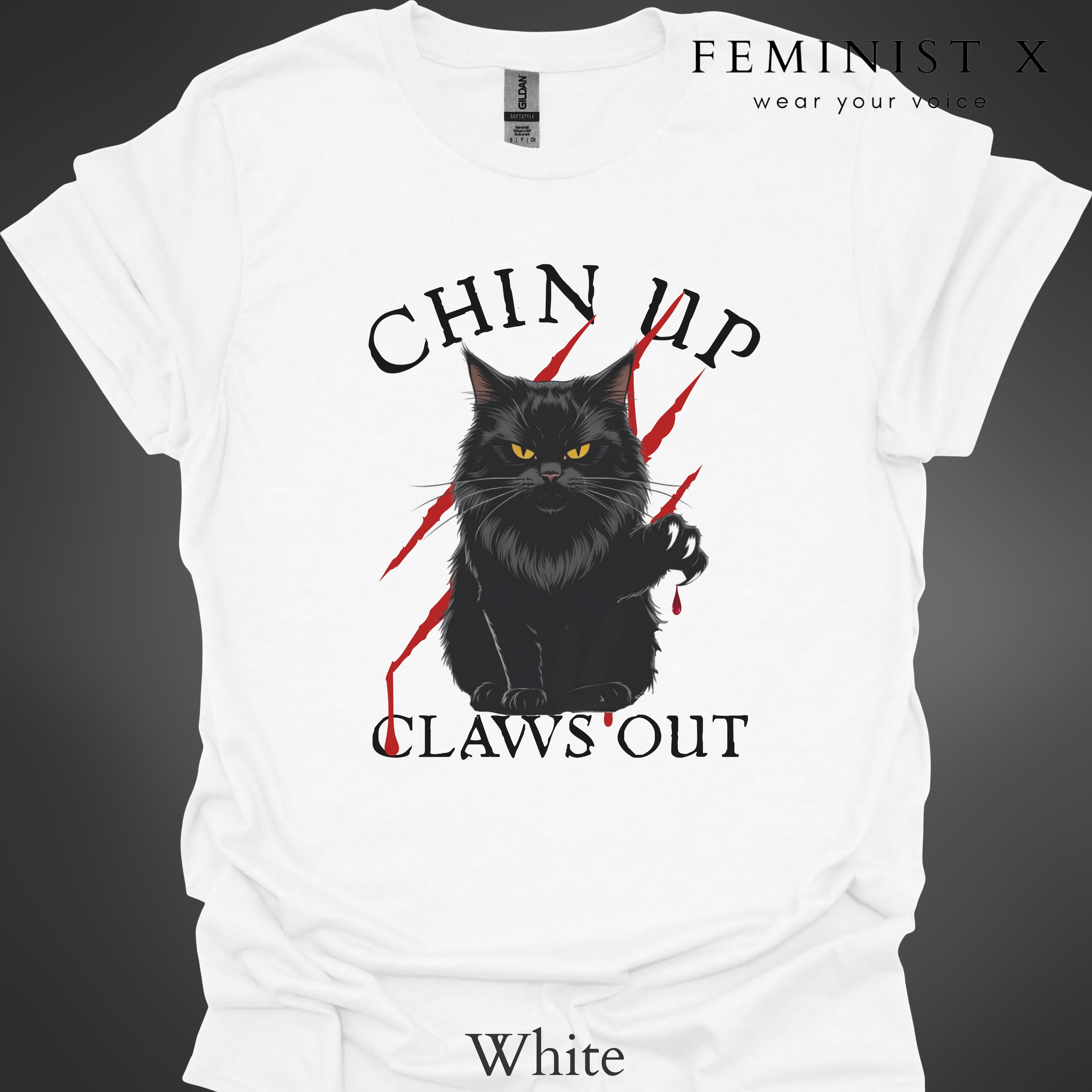 Black Cat Feminist Goth Tee