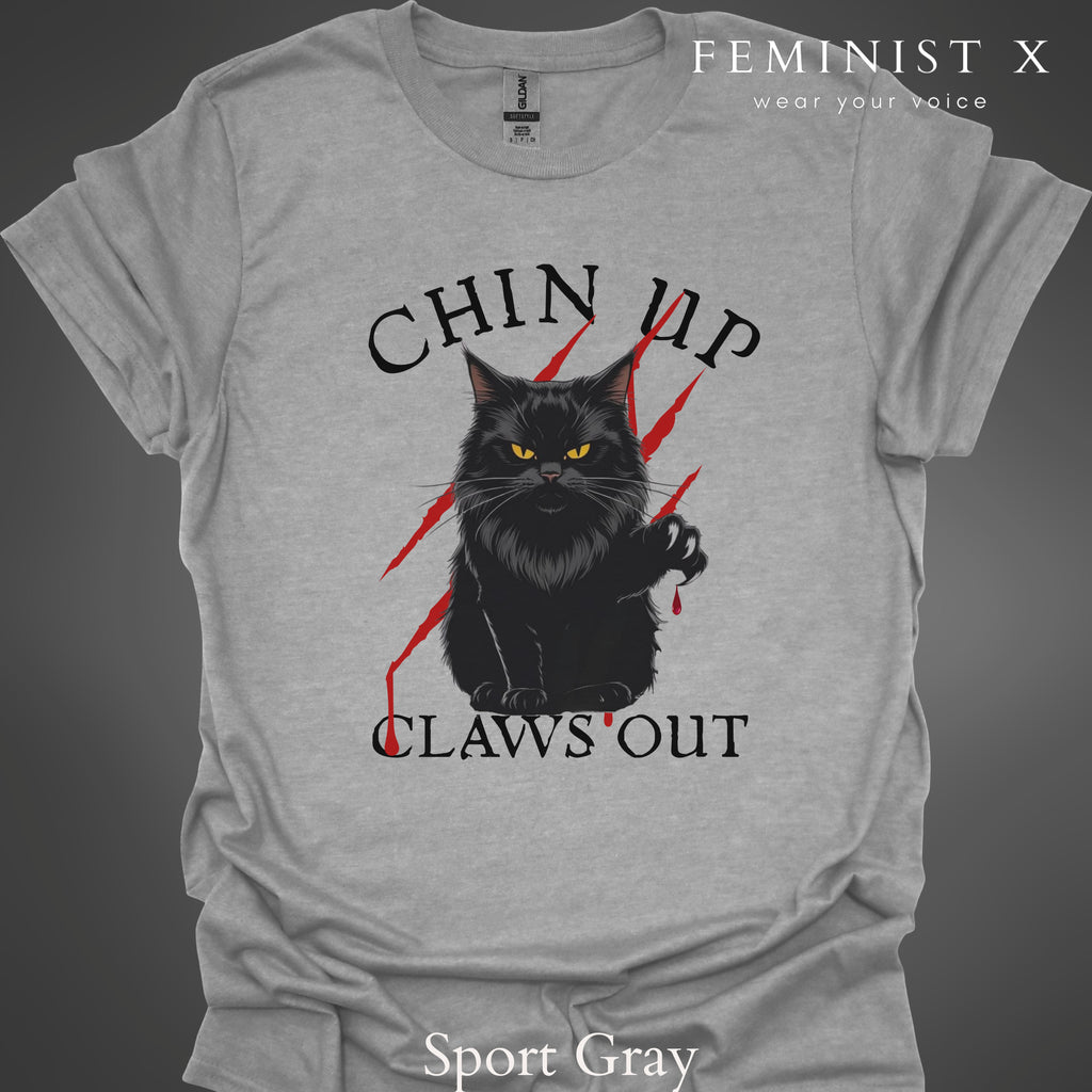 Black Cat Feminist Goth Tee