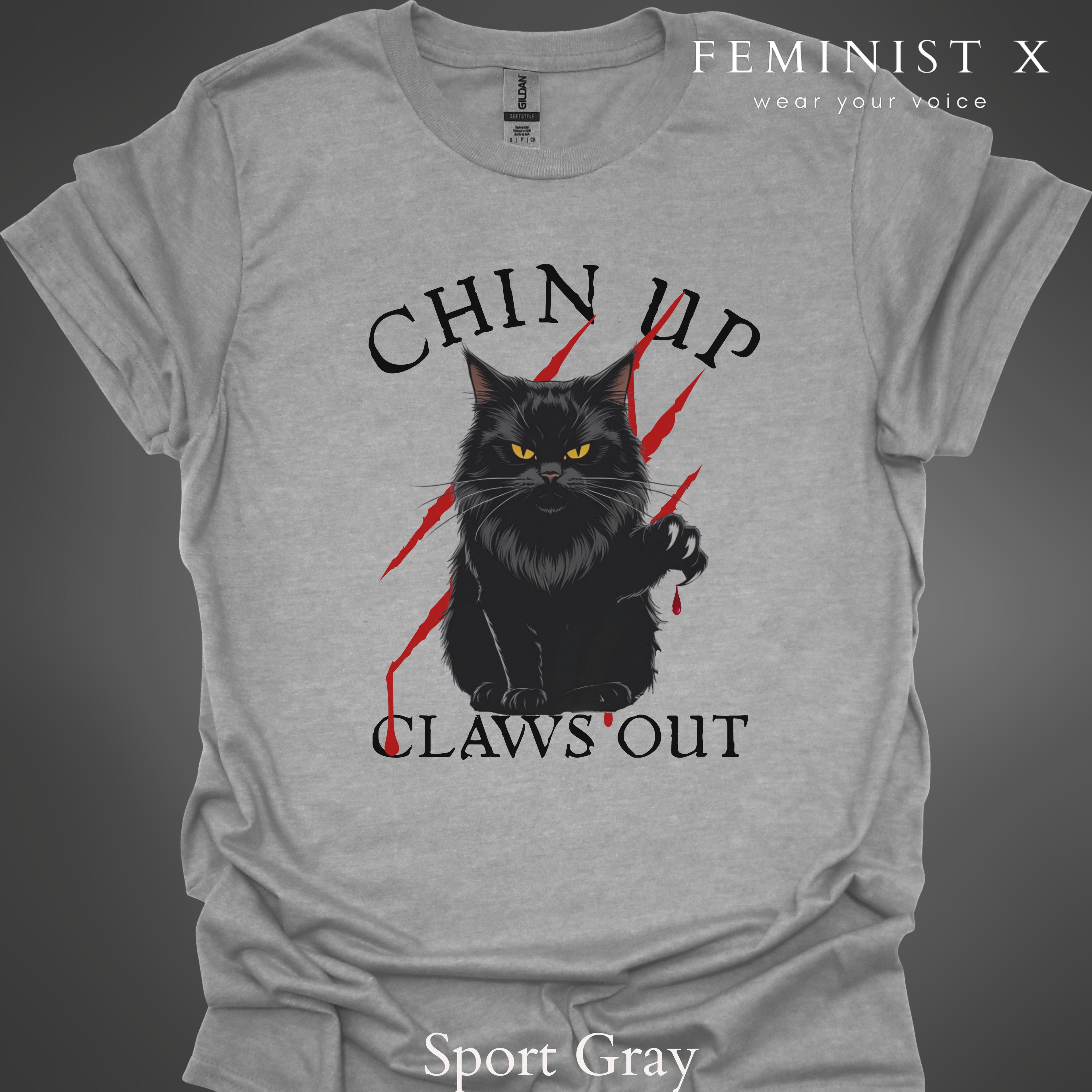 Black Cat Feminist Goth Tee