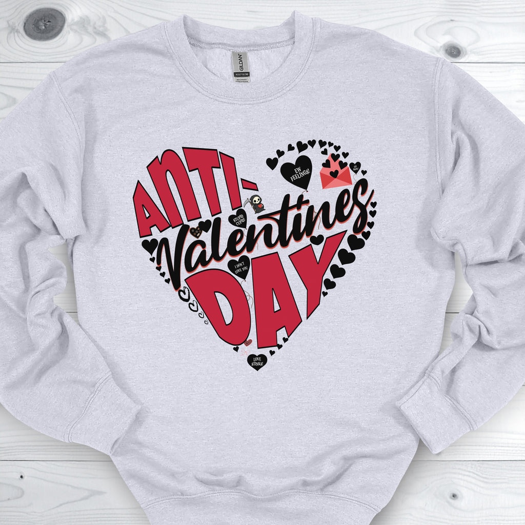 Anti Valentines Day Black Heart Sweatshirt