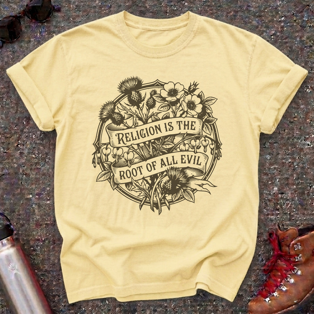 Atheist Floral Badge Women's Shirt