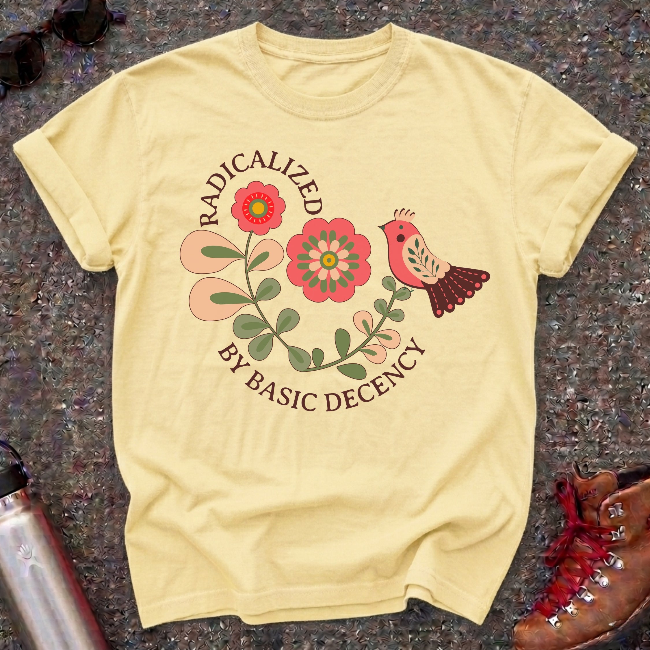 Radicalized by Basic Decency Folk Art Shirt