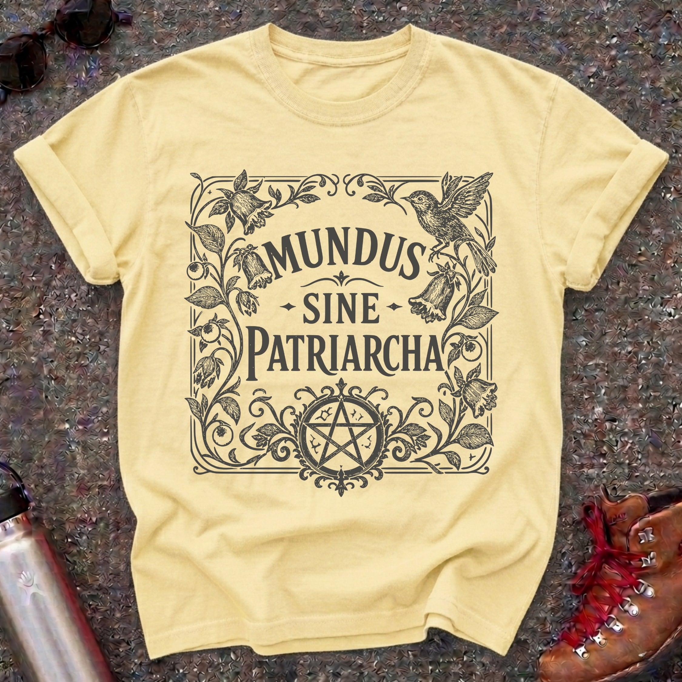 Feminist Mundus Sine Patriarcha Pentacle Shirt