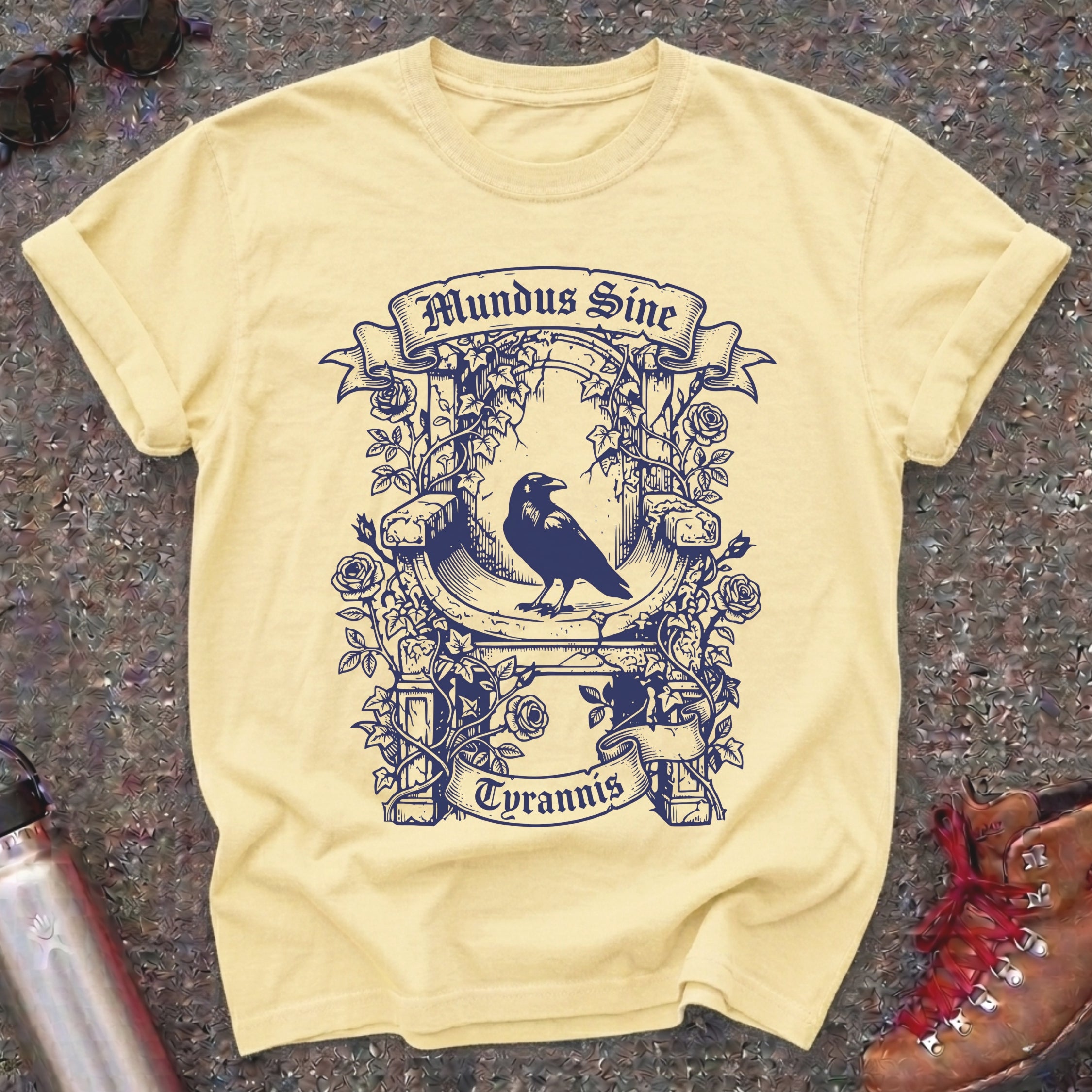Dark Academia Raven Mundus Sine Tyrannis Shirt