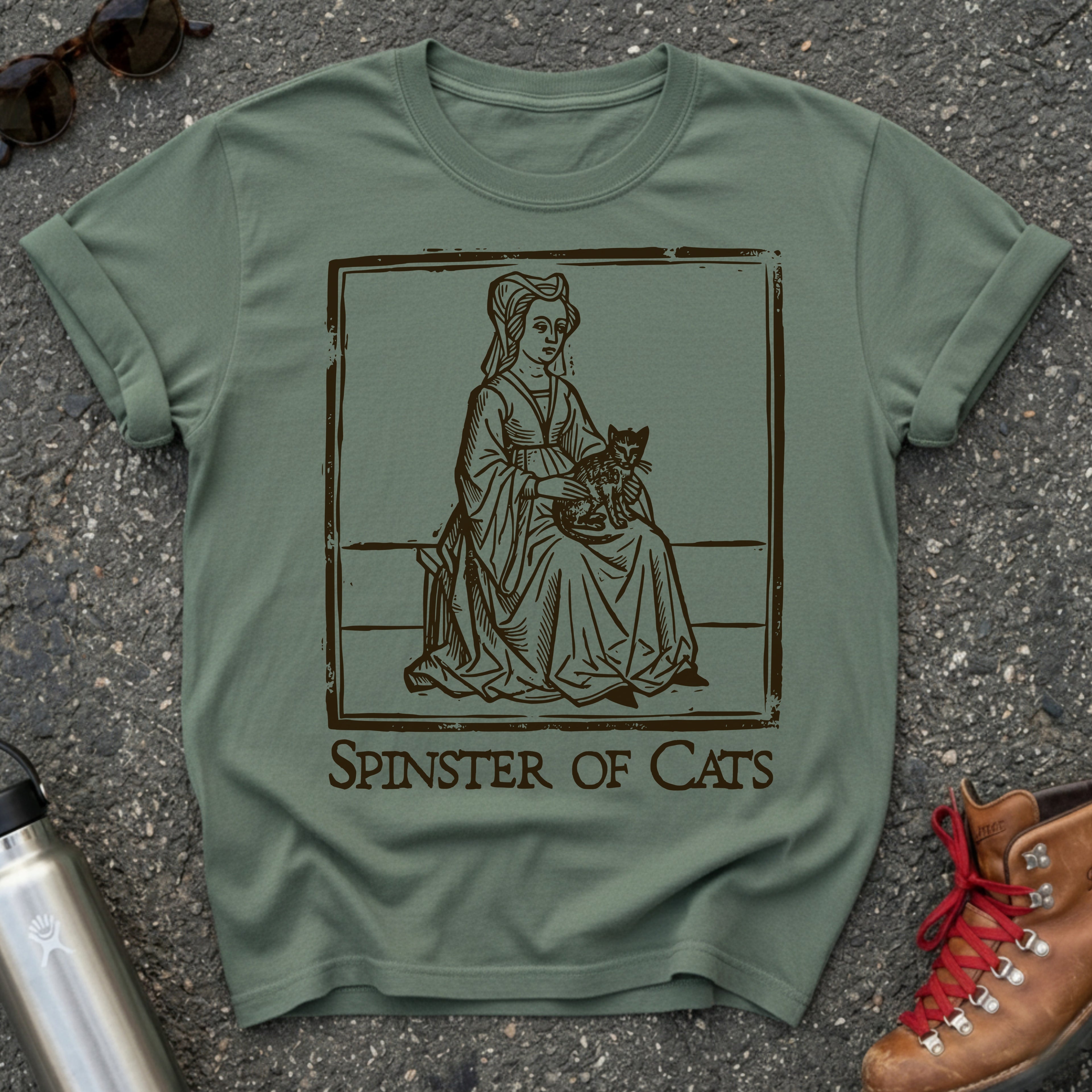 Medieval Cat Lady Spinster of Cats Shirt,