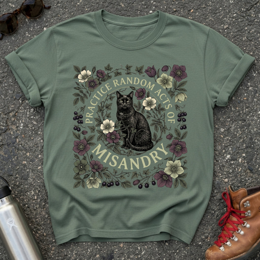 Random Acts of Misandry Black Cat Shirt