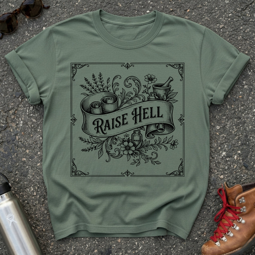 Vintage Apothecary Raise Hell Feminist T Shirt