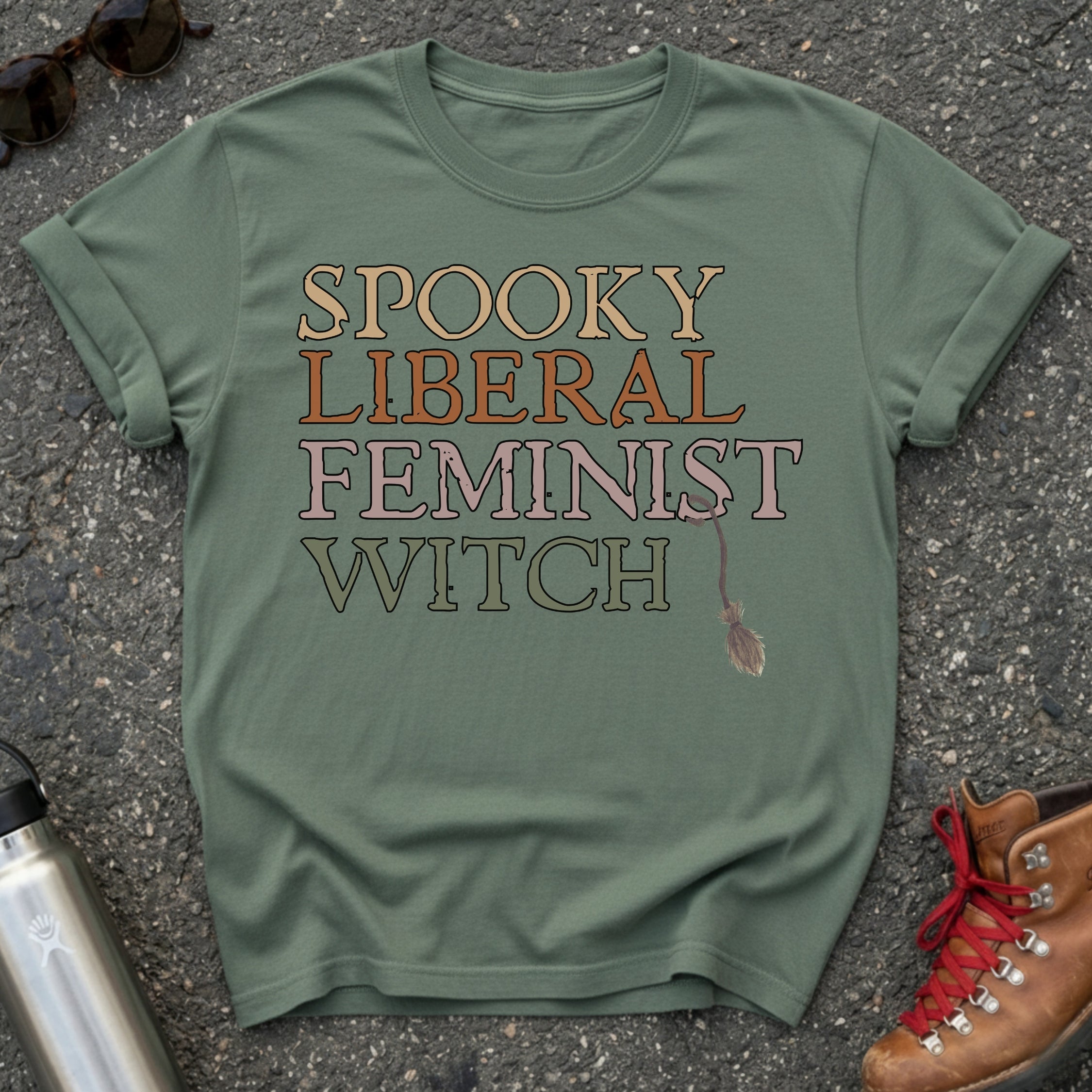 Spooky Liberal Feminist Witch Shirt