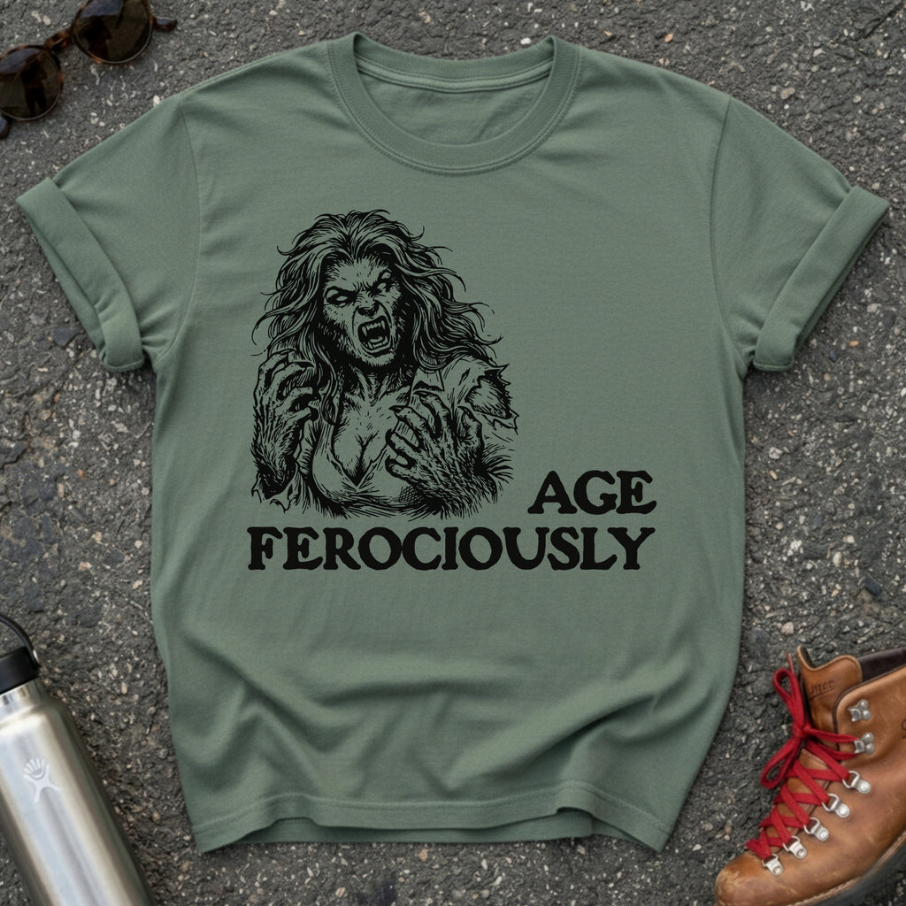 Funny Werewolf Menopause Feminist Tshirt