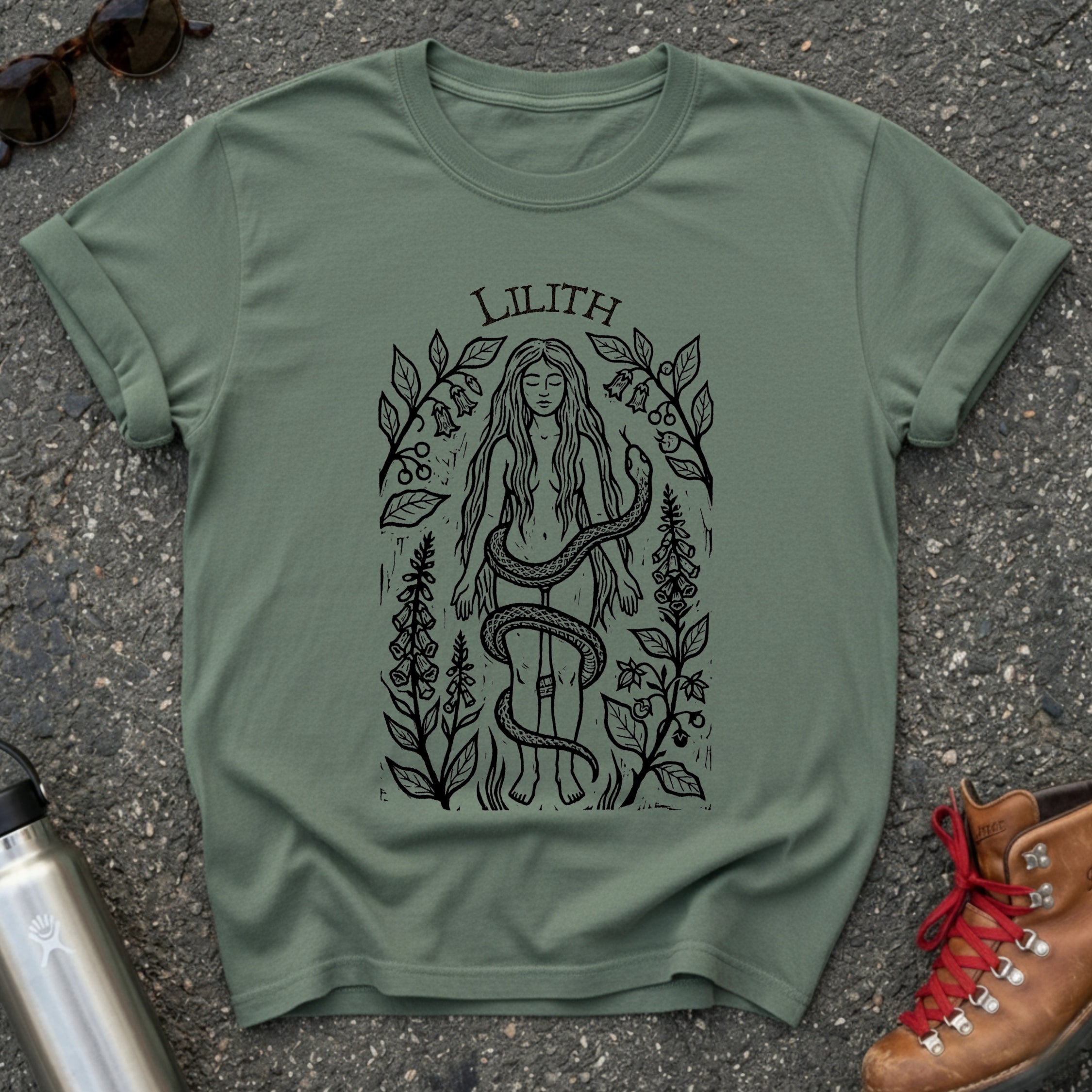 Lilith and Snake Feminist Tshirt