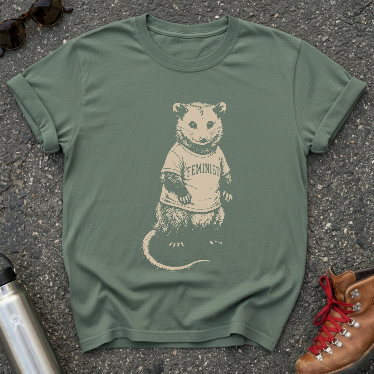 Feminist Opossum Graphic Shirt