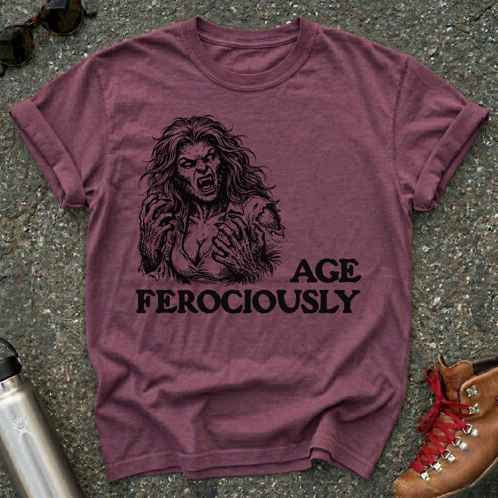 Funny Werewolf Menopause Feminist Tshirt
