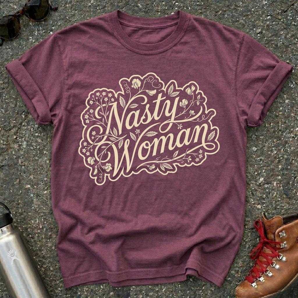 Nasty Woman Floral Feminist T-Shirt