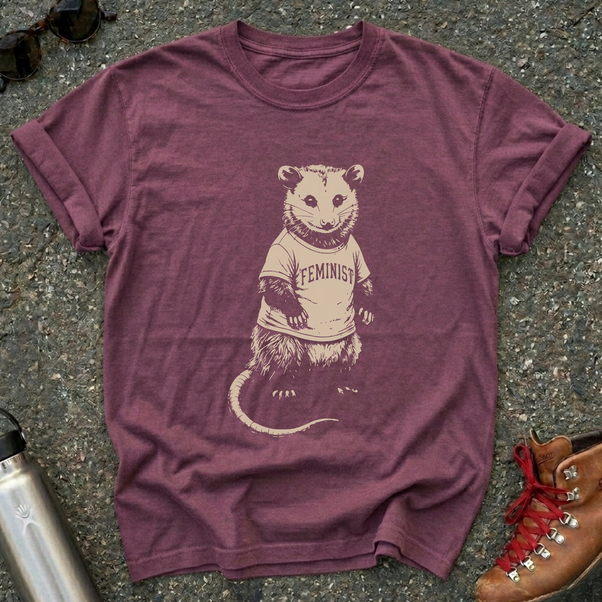 Feminist Opossum Graphic Shirt