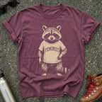 Feminist Raccoon Cotton Graphic Shirt