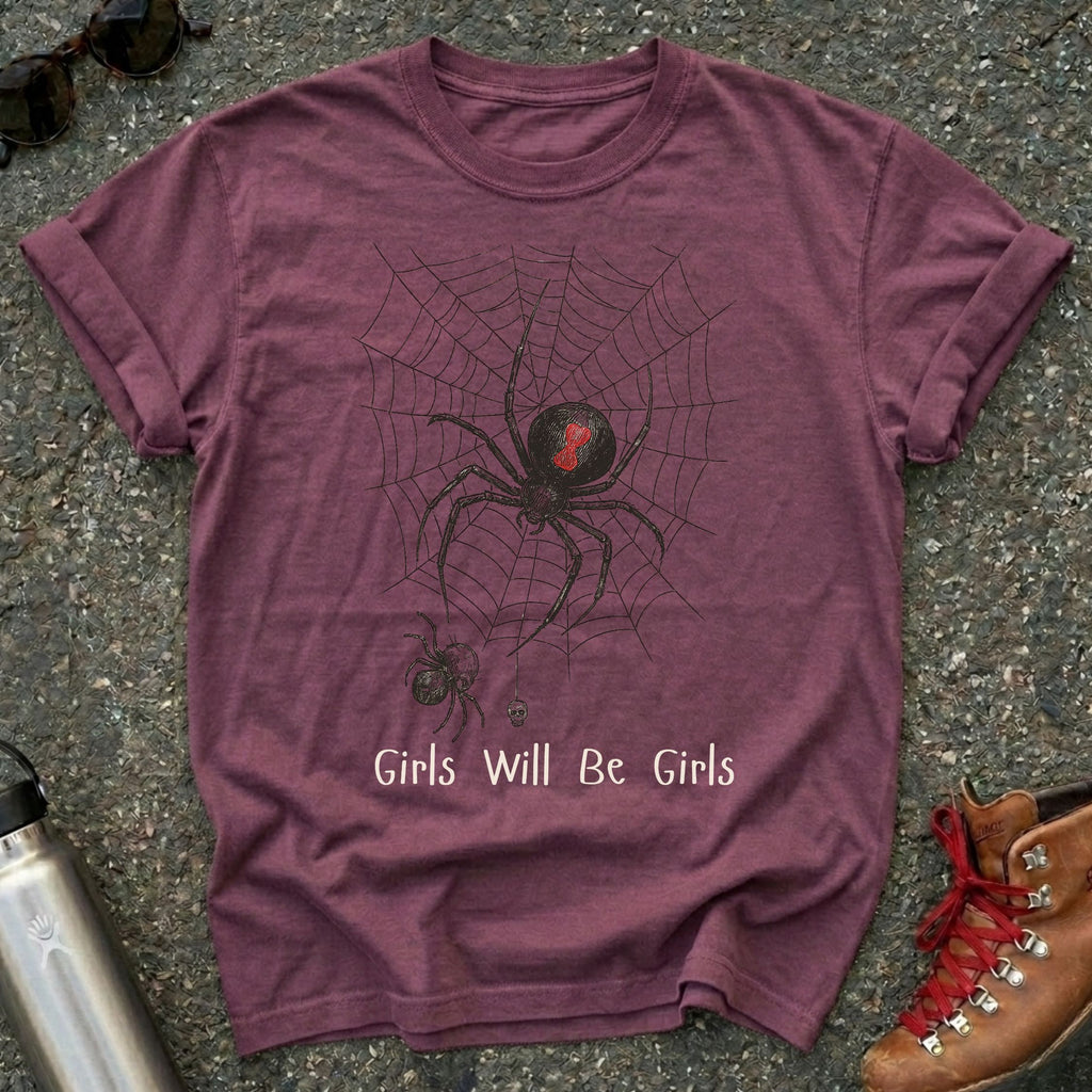 Girls Will Be Girls Black Widow Shirt