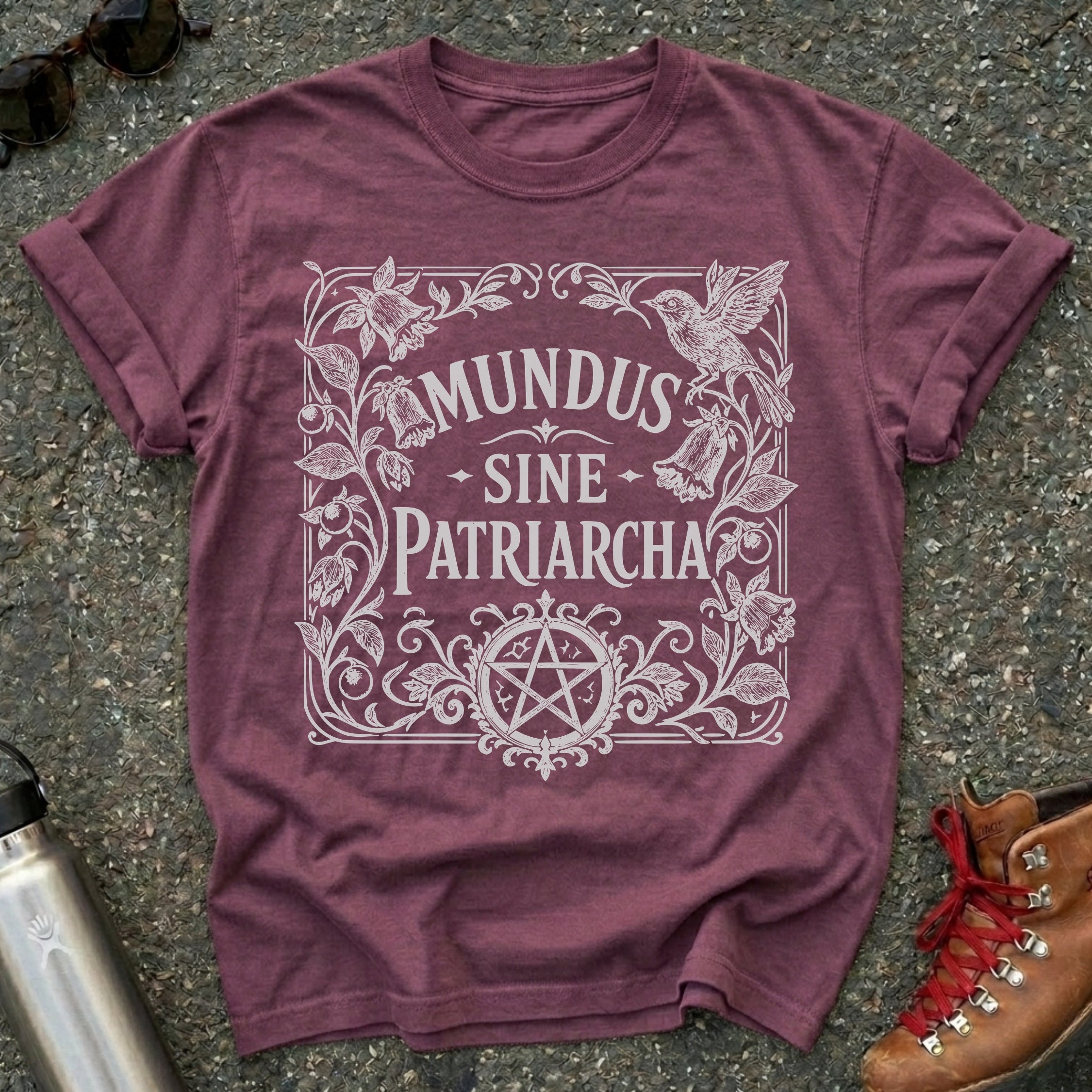 Feminist Mundus Sine Patriarcha Pentacle Shirt