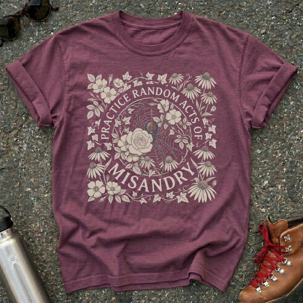Random Acts of Misandry Black Widow Shirt