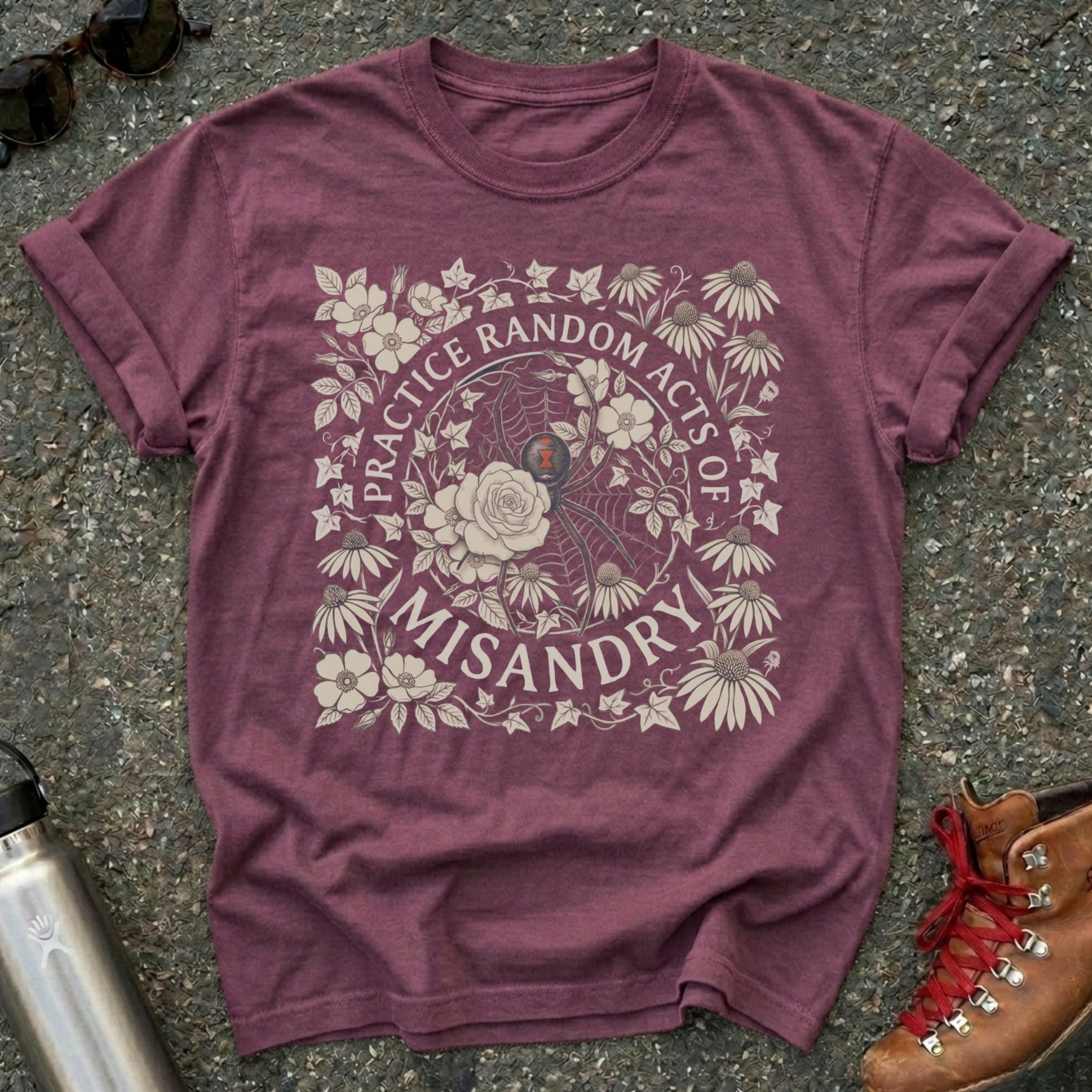 Random Acts of Misandry Black Widow Shirt