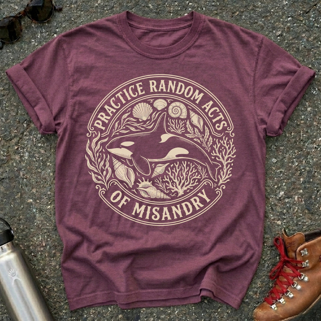 Random Acts of Misandry Orca Whale Feminist Tee
