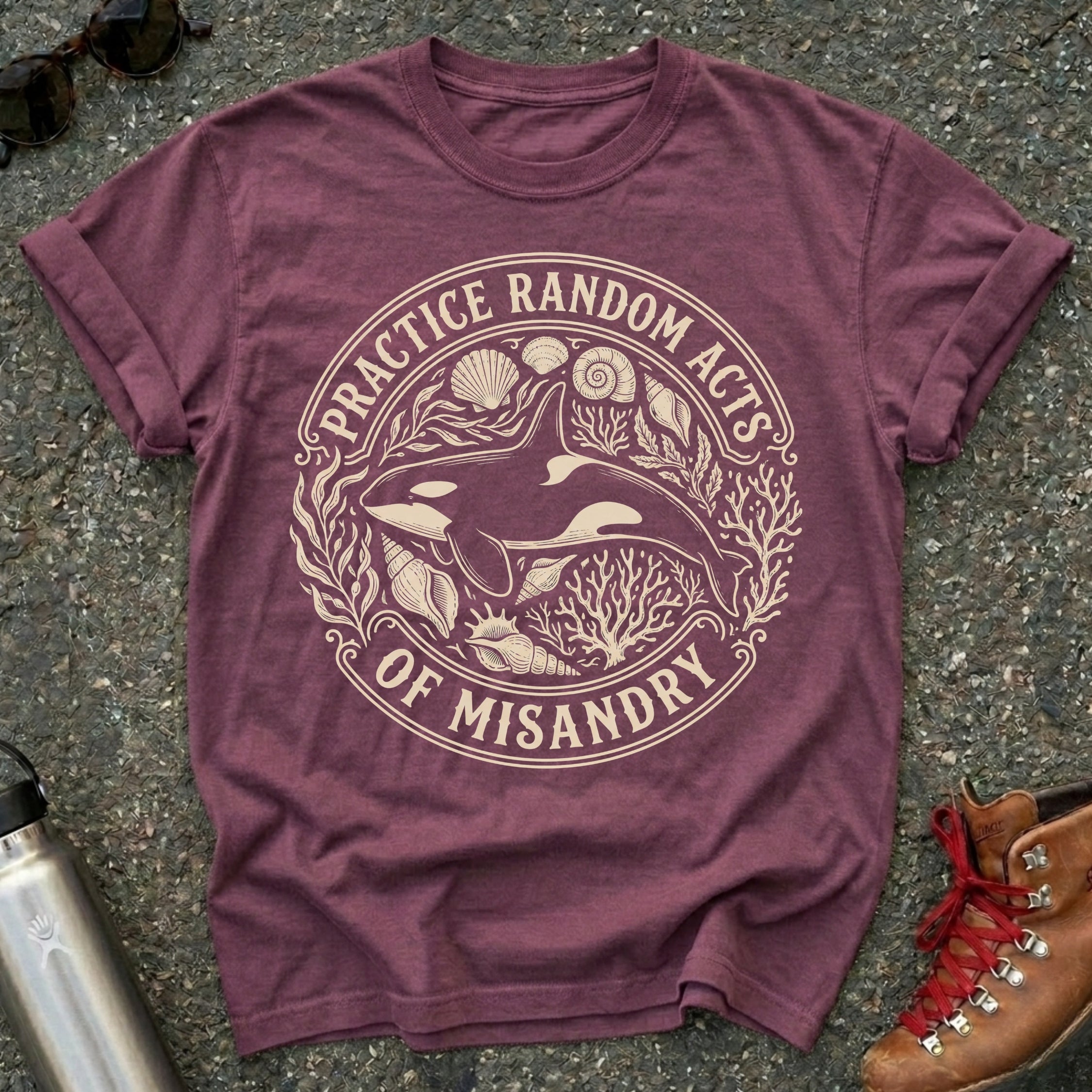 Random Acts of Misandry Orca Whale Feminist Tee