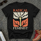 Radical Feminist Retro Floral Tshirt