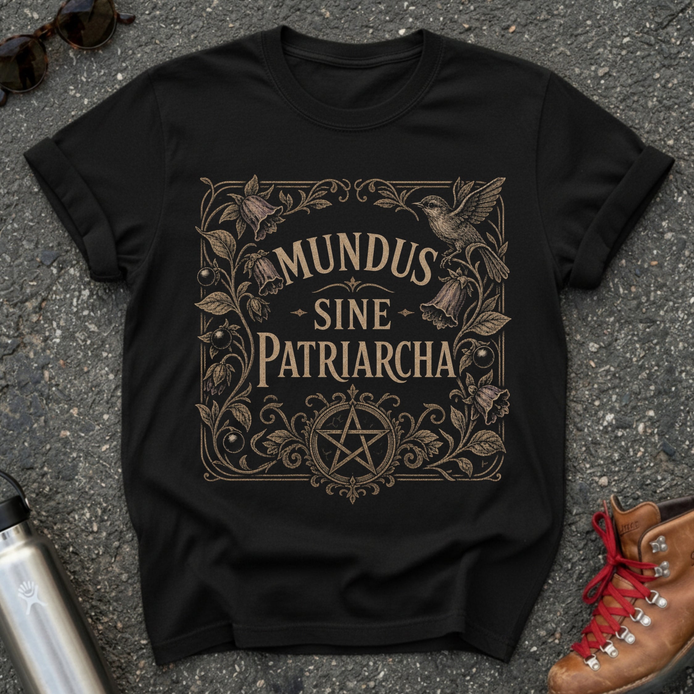 Feminist Mundus Sine Patriarcha Pentacle Shirt