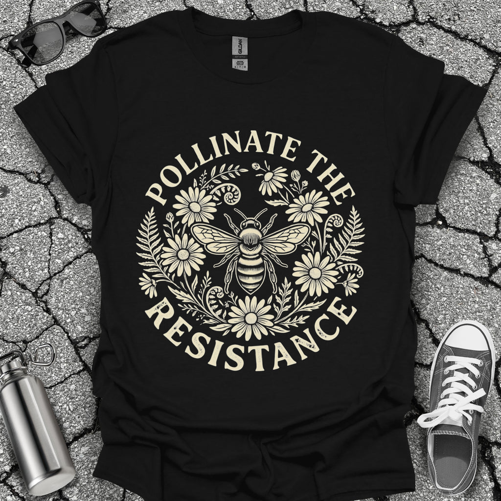 Pollinate The Resistance Bee & Wildflower Graphic T-Shirt