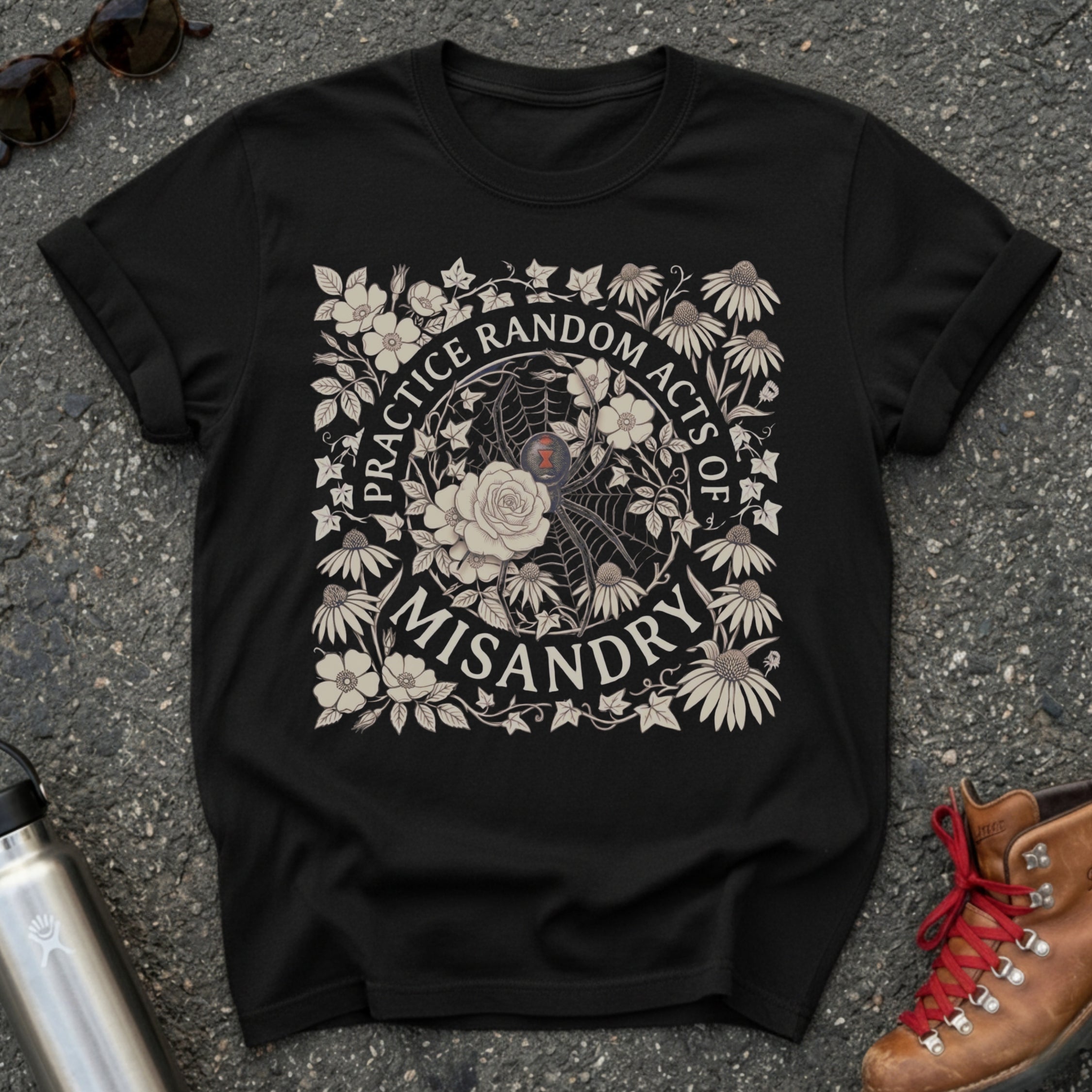 Random Acts of Misandry Black Widow Shirt