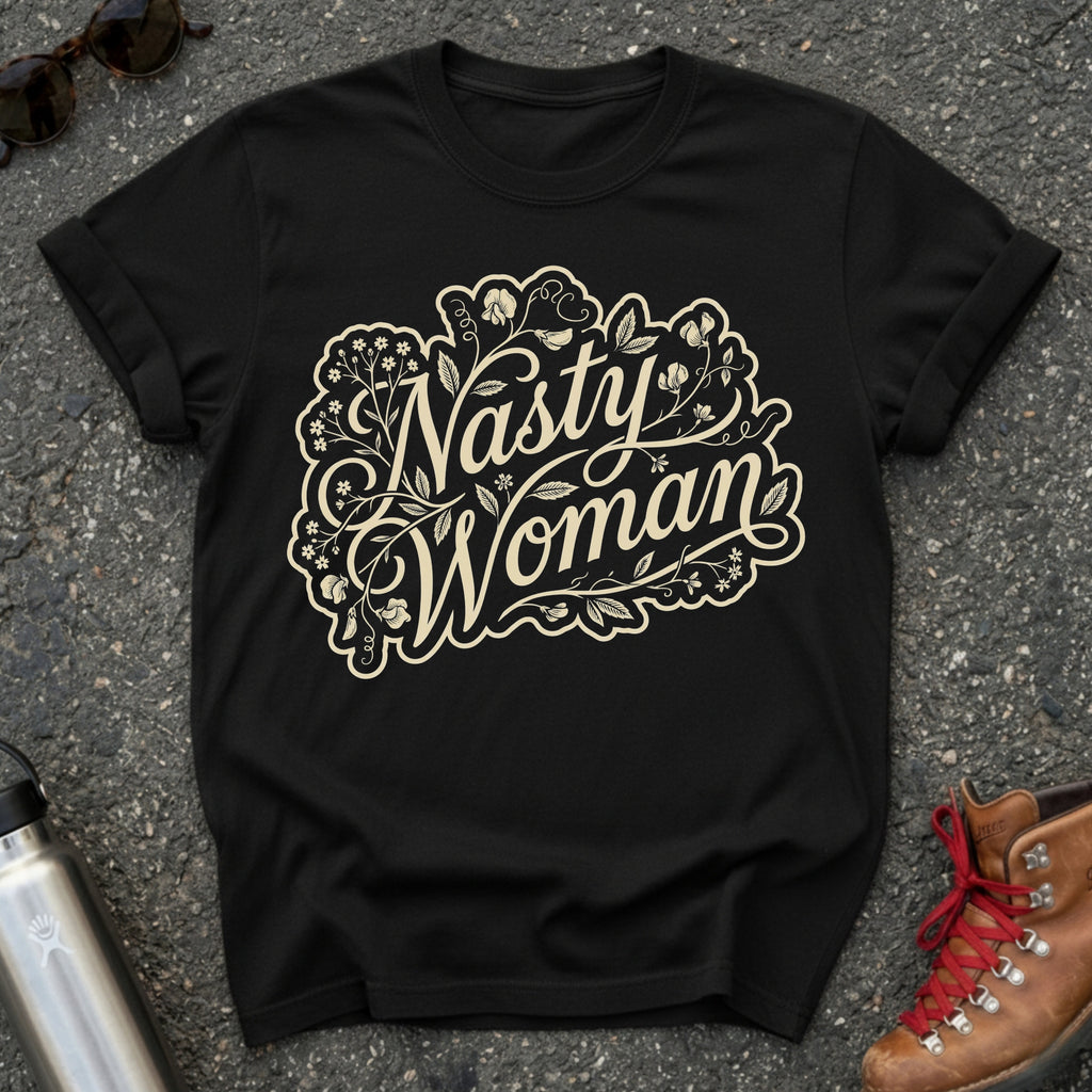 Nasty Woman Floral Feminist T-Shirt