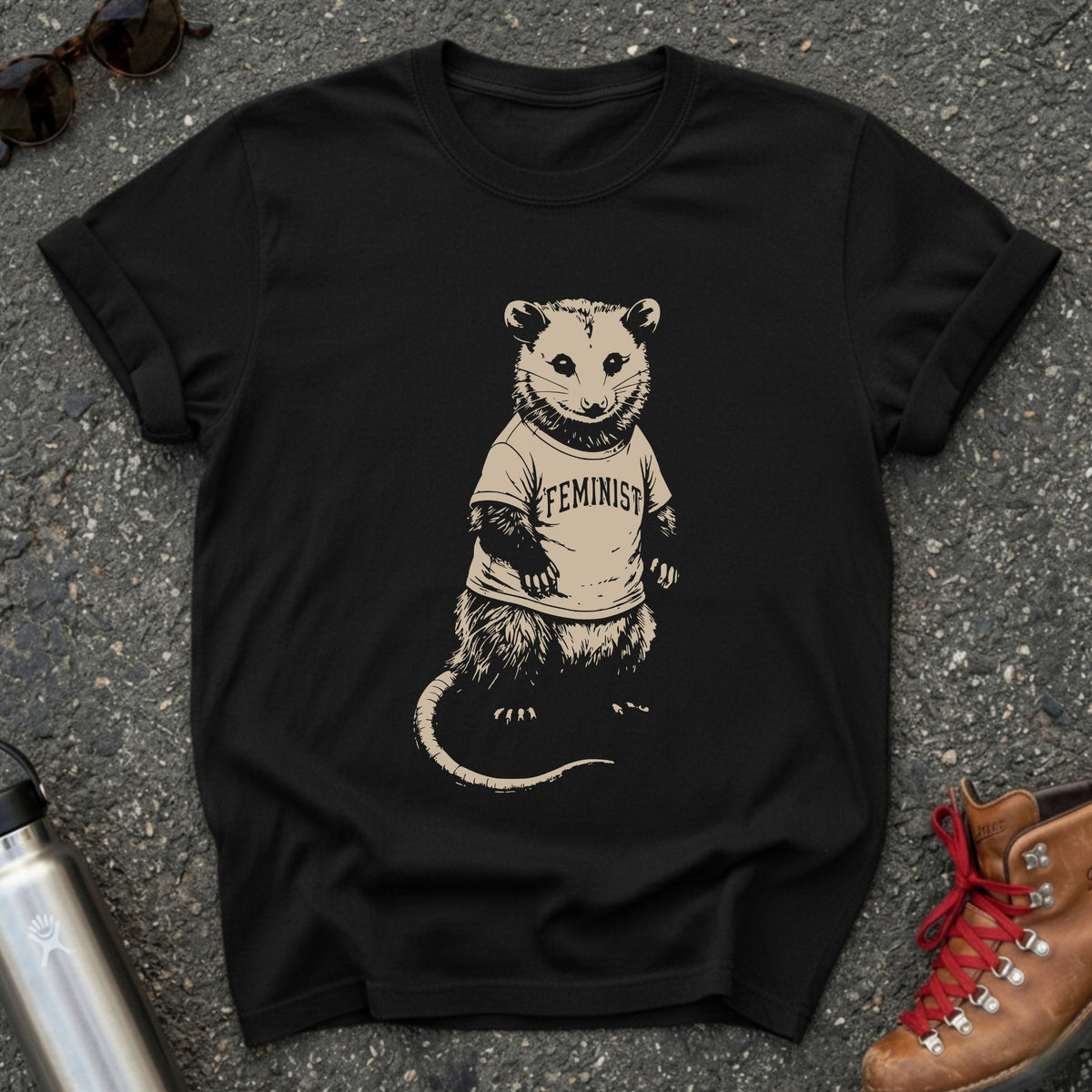 Feminist Opossum Graphic Shirt