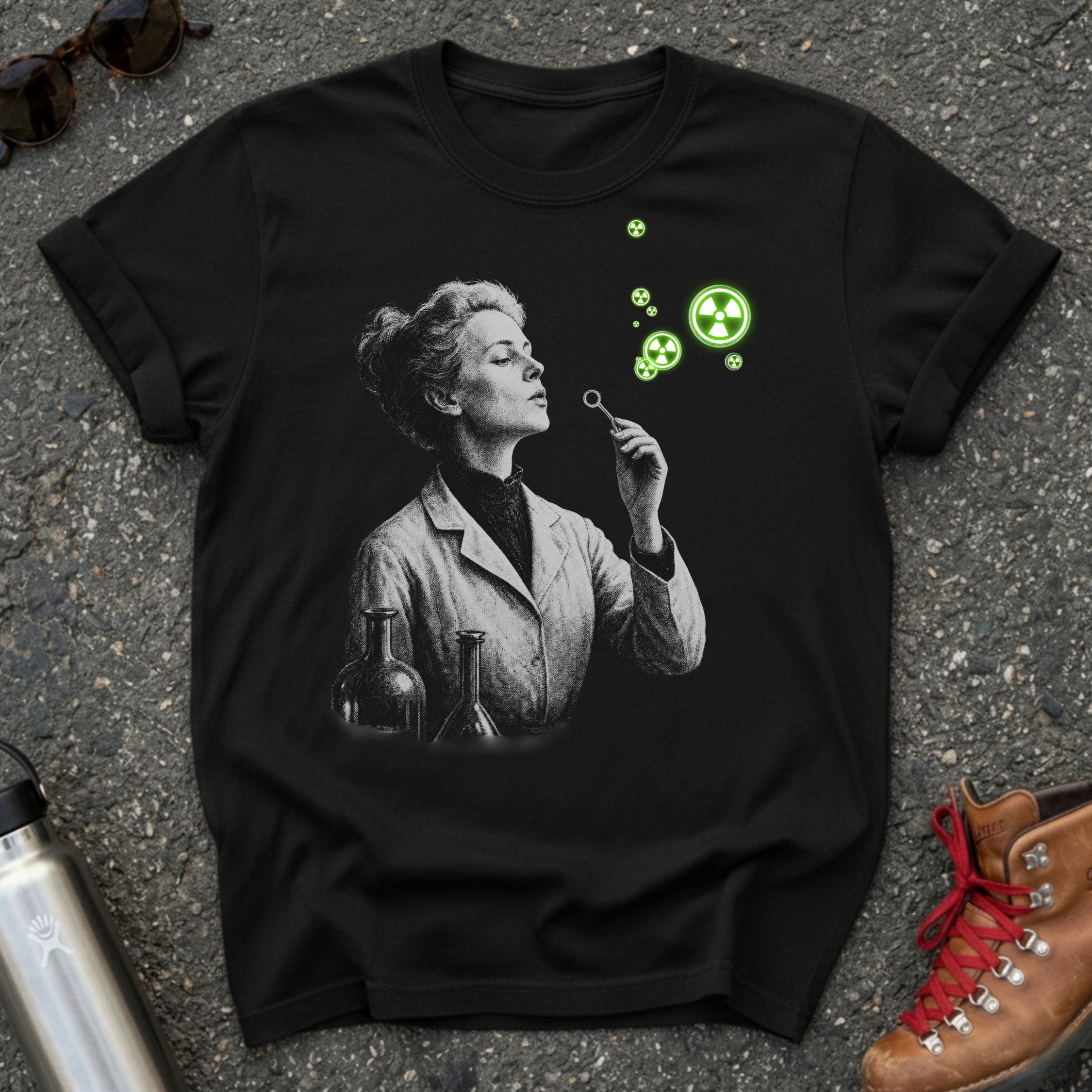 Whimsical Marie Curie Bubbles Shirt