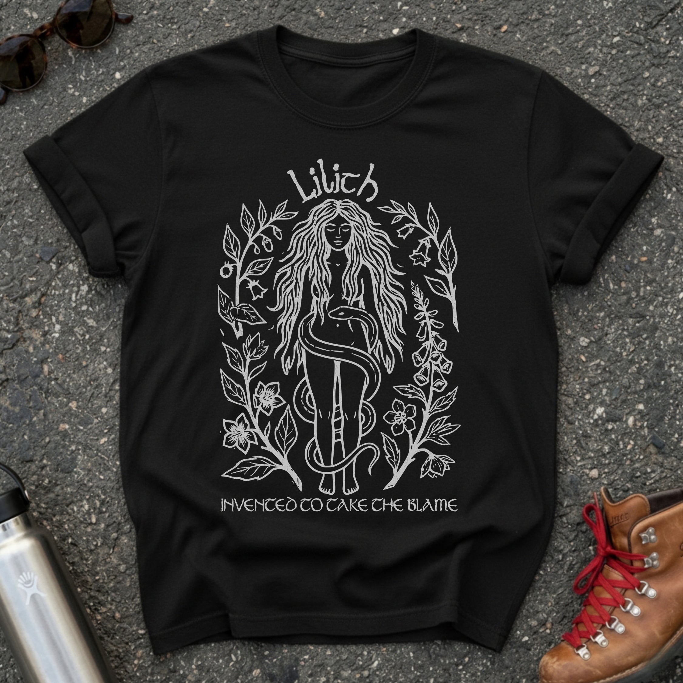 Lilith and Snake Feminist Tshirt