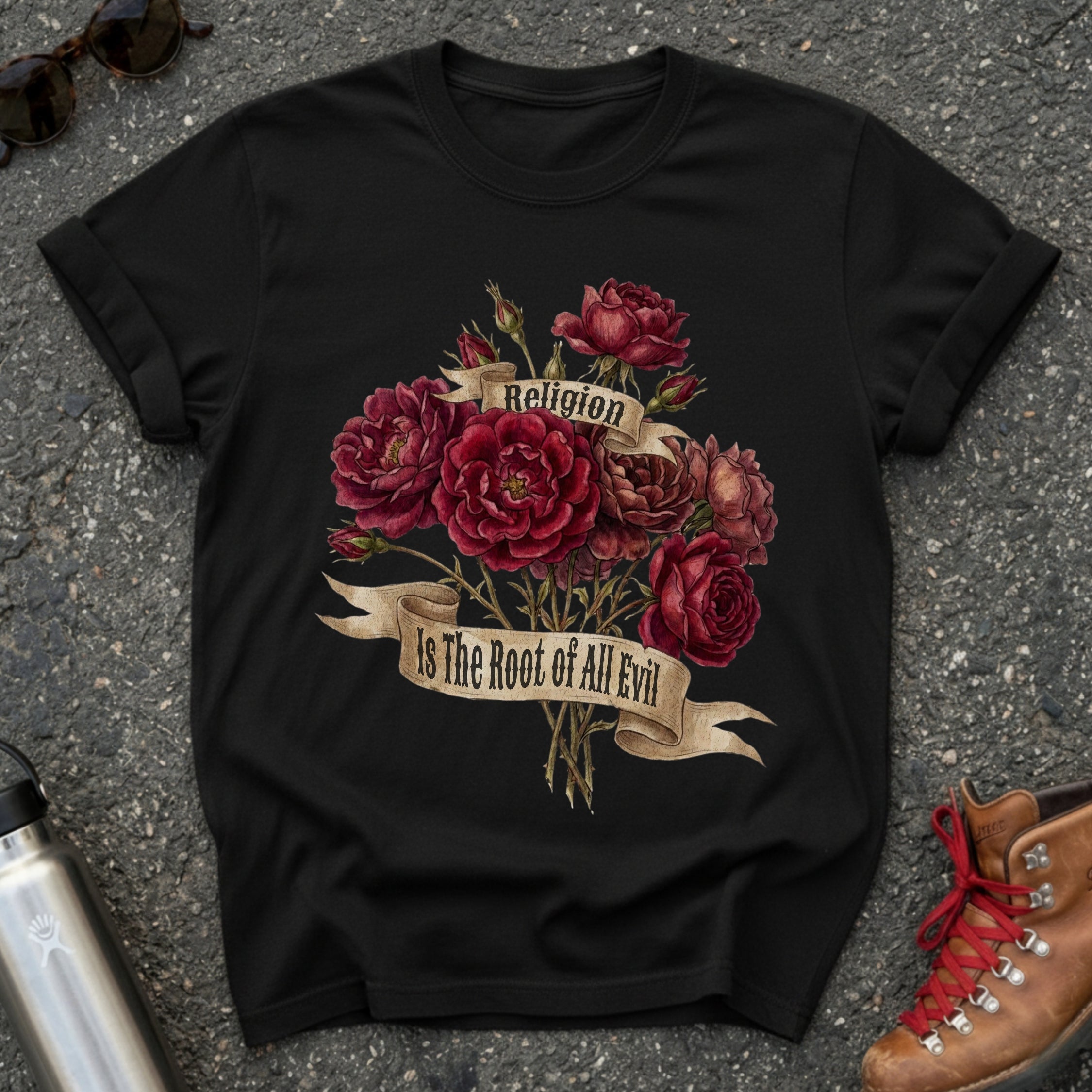Rose Bouquet Atheist Shirt