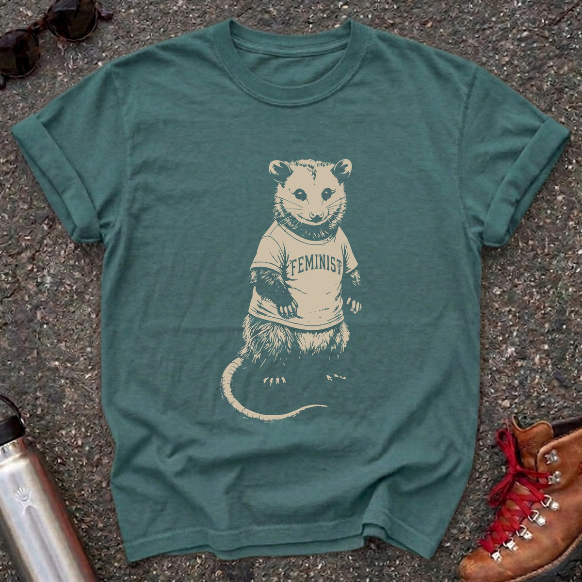 Feminist Opossum Graphic Shirt