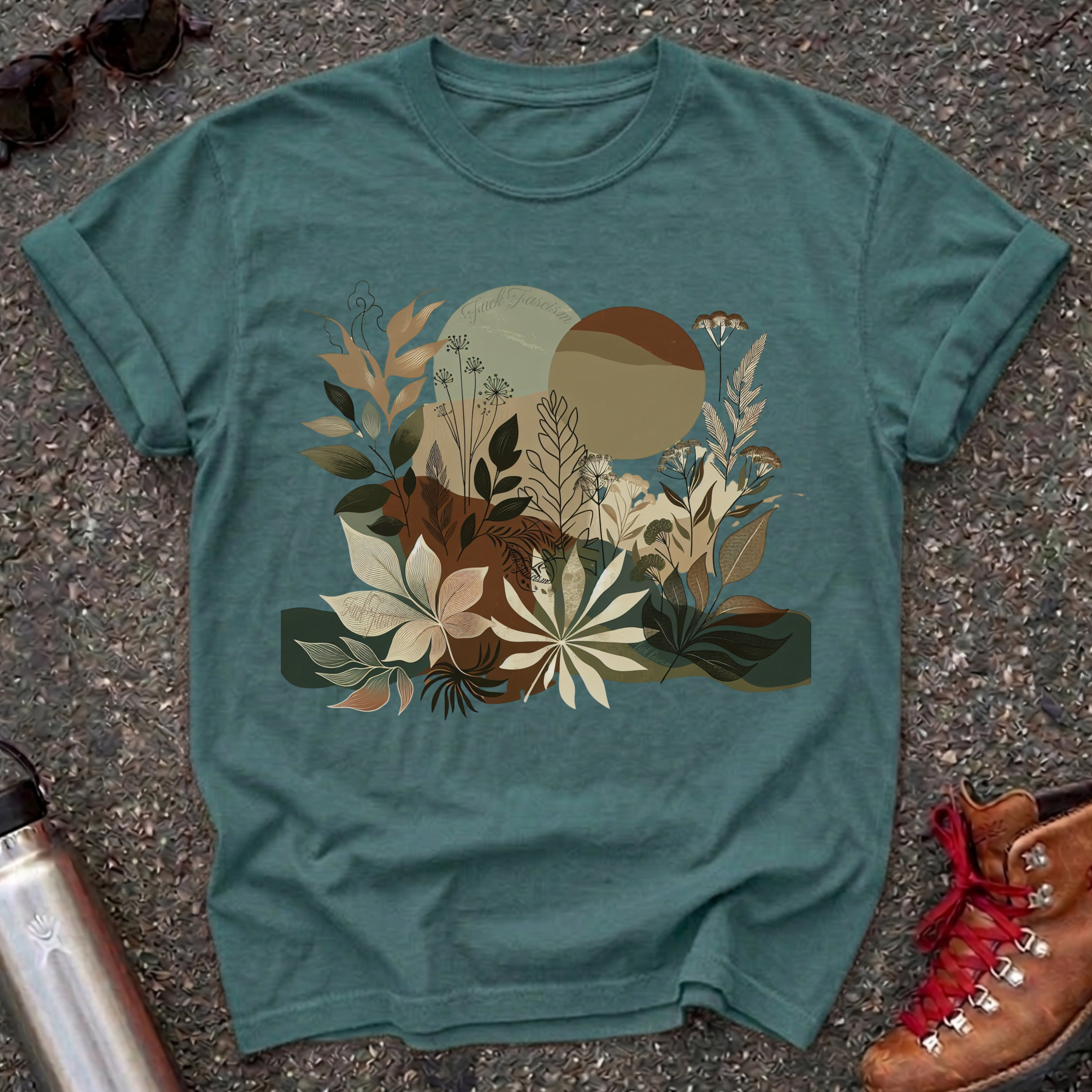 Hidden Message Botanical Protest Shirt