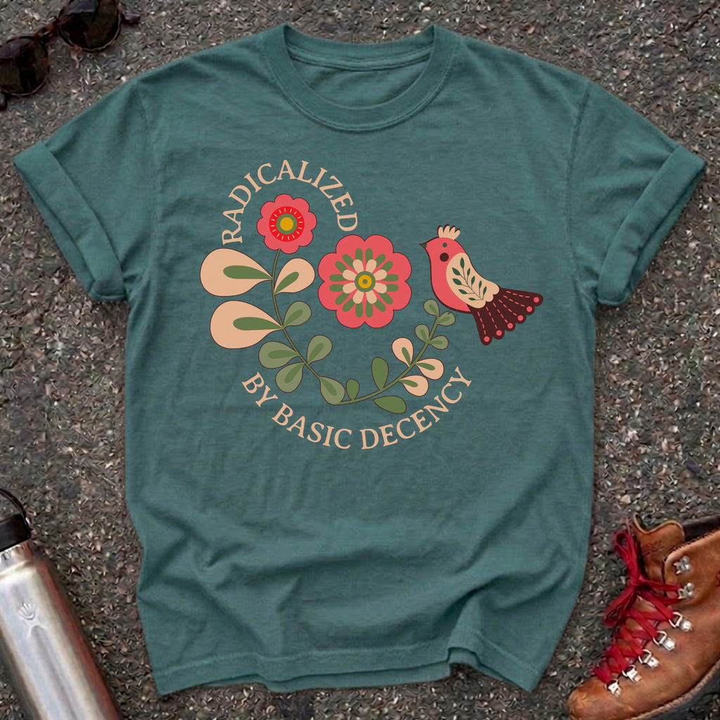 Radicalized by Basic Decency Folk Art Shirt