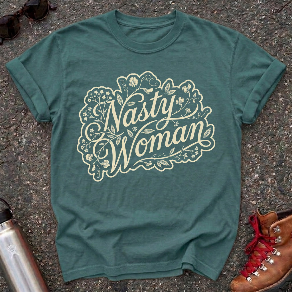 Nasty Woman Floral Feminist T-Shirt