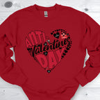 Anti Valentines Day Black Heart Sweatshirt