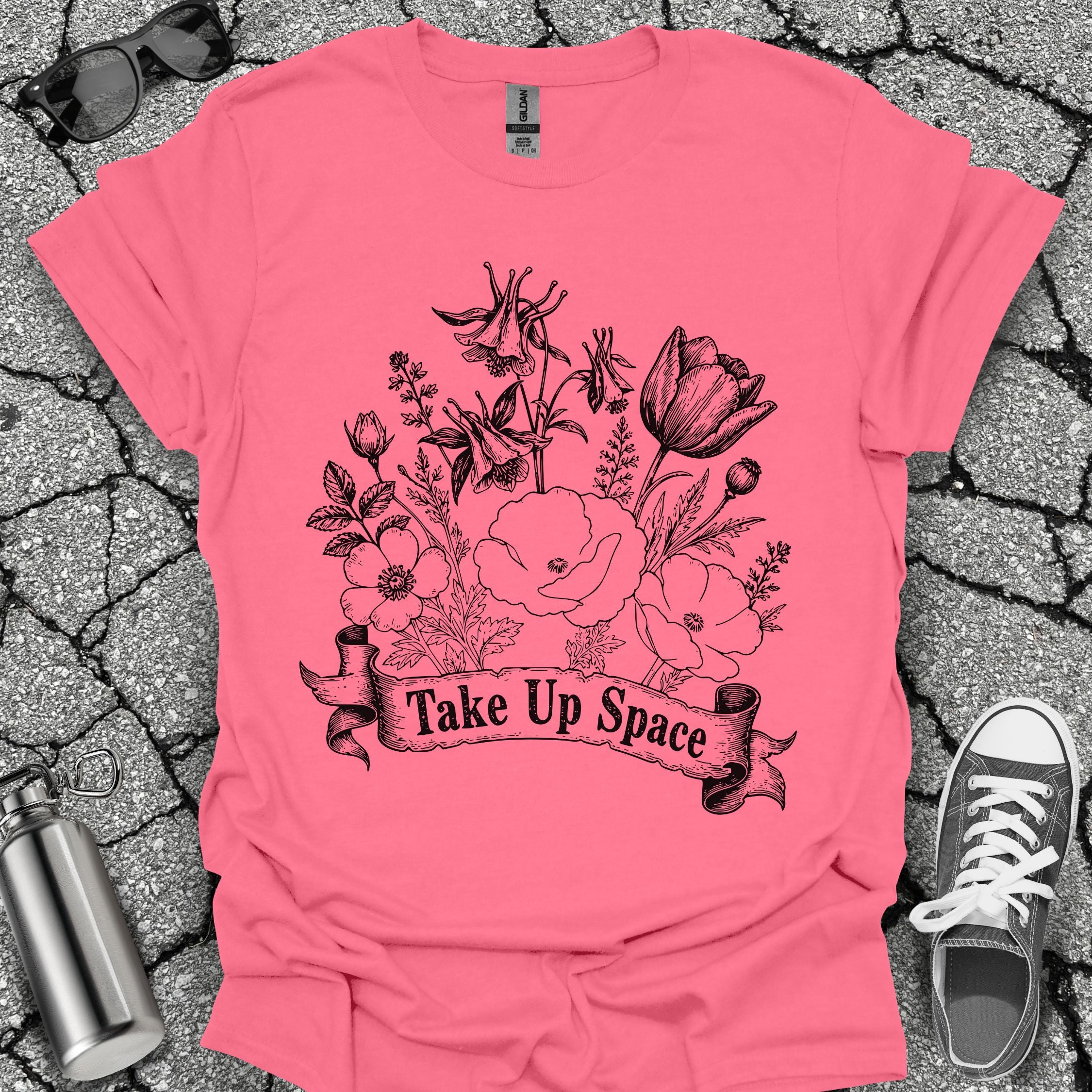 Take Up Space Floral Graphic Tee