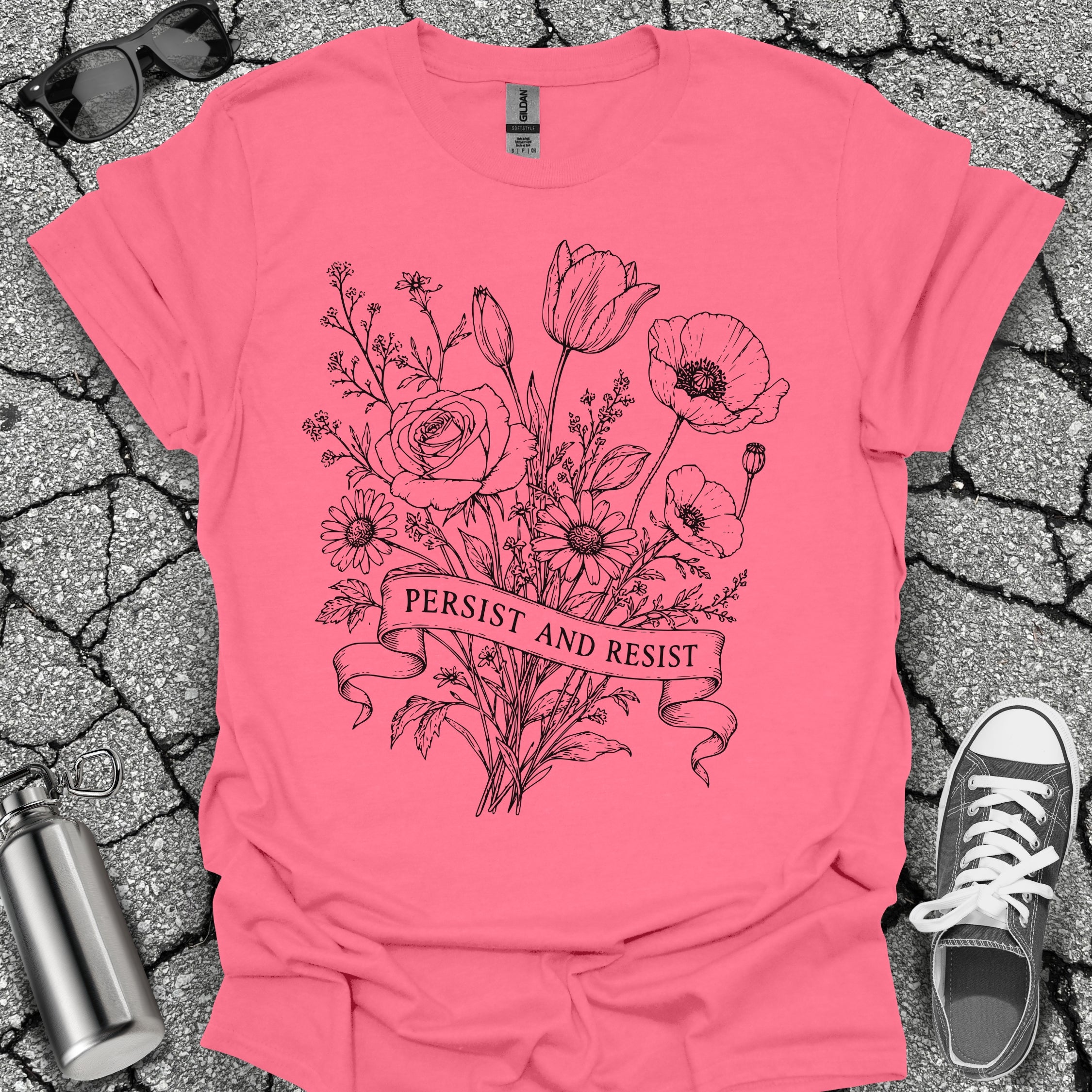 Persist and Resist Wildflower Feminist Tshirt