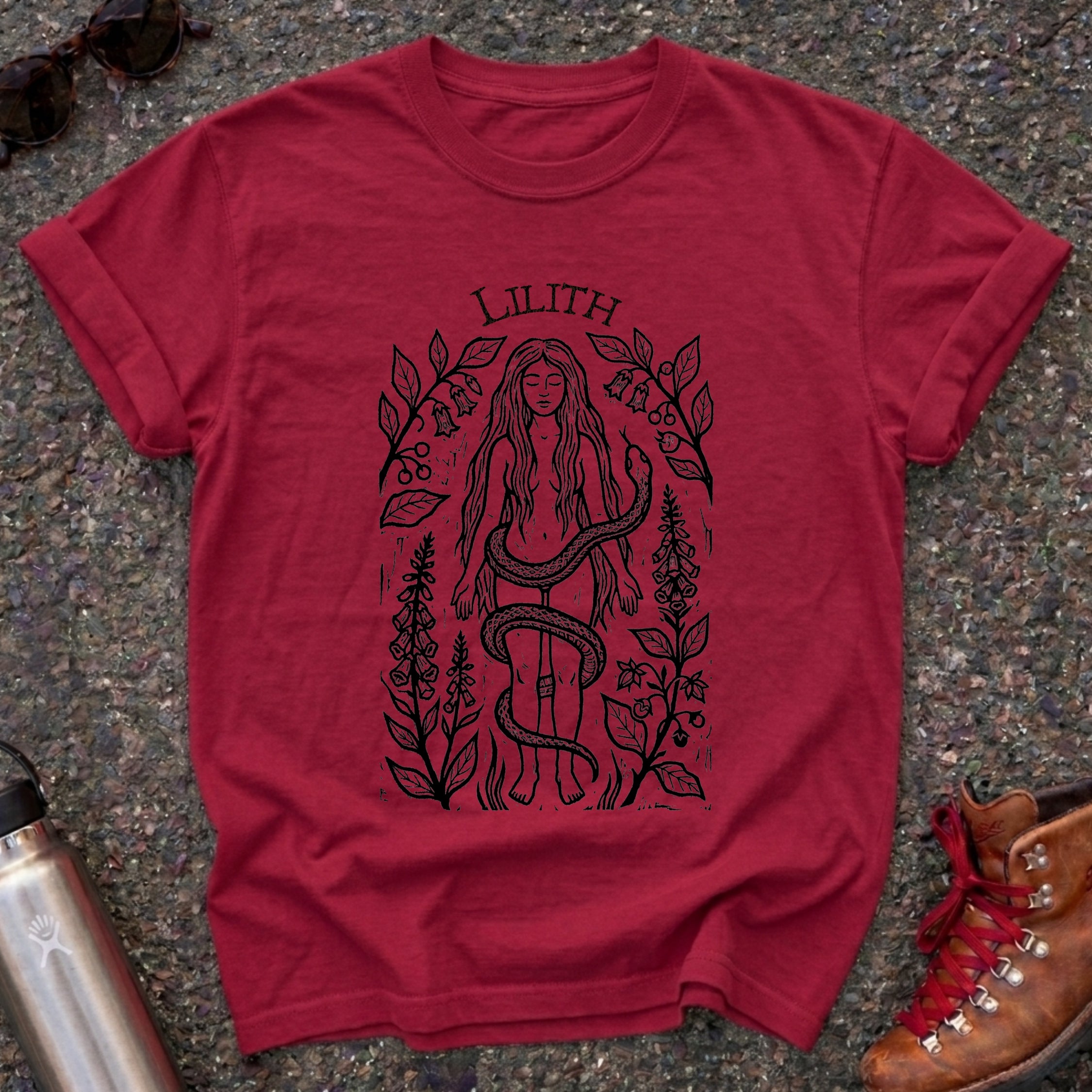 Lilith and Snake Feminist Tshirt