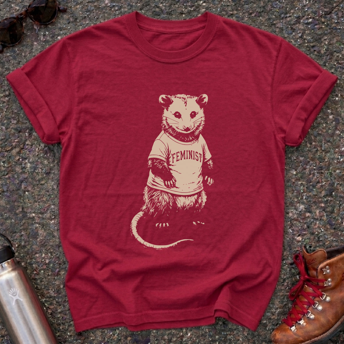 Feminist Opossum Graphic Shirt