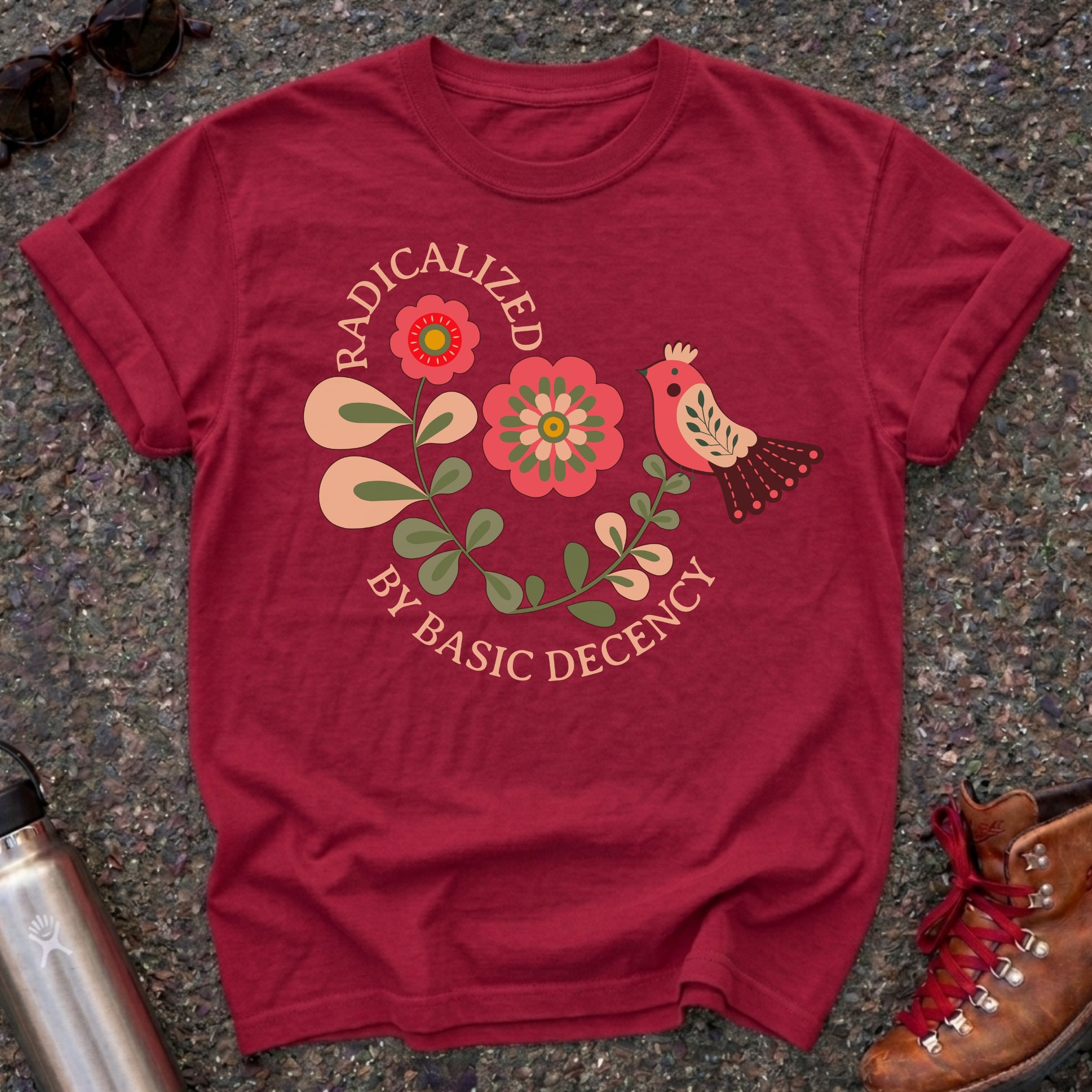 Radicalized by Basic Decency Folk Art Shirt